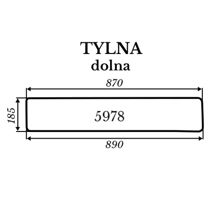 Szyba tylna dolna bezbarwna do Kubota BX231 38809