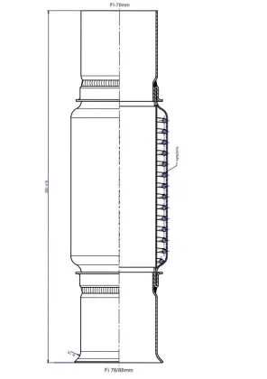 Łącznik elastyczny tłumika John Deere AL155806 40386