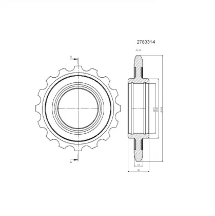 Koło łańcuchowe napinające Z-16 1 1/4" FI-75 do prasy Krone Variopack 40712