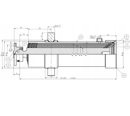 Cylinder hydrauliczny siłownik wywrotu przyczepy 8-12 ton ARCHIMEDES 41486