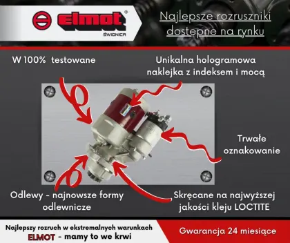 Rozrusznik z reduktorem DEUTZ typu Magneton 9142802 ELMOT 41651