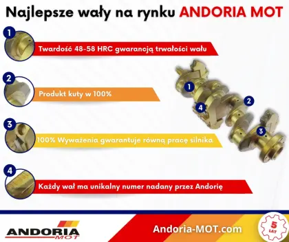 Wał korbowy kuty hartowany A4.236 do MF 41860