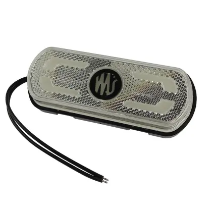 Lampa zespolona obrysowa pozycyjna i kierunku jazdy W240 12V/24V LED z funkcją rzucania światła na podłoże obrys pojazdu wodoodporna przednia biała 42160