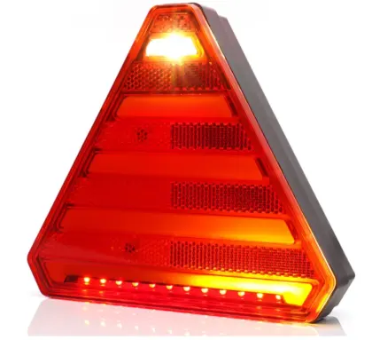 Lampa zespolona tylna 6-funkcyjna lewa W245DD 12V/24V LED wodoodporna bez oświetleniem tablicy rejestracyjnej z przewodem kierunek pływający neon 42319
