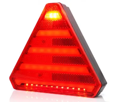 Lampa zespolona tylna 6-funkcyjna prawa W245DD 12V/24V LED wodoodporna bez oświetleniem tablicy rejestracyjnej z przewodem kierunek pływający neon 42320