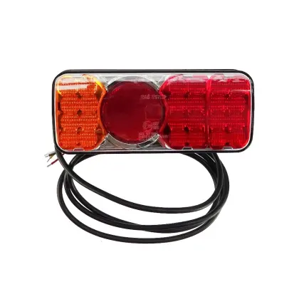 Lampa tylna zespolona diodowa W66LP 5-funcyjna bez oświetlenia tablicy rejestracyjnej LED 12/24V prawa - lewa wodoodporna kolor z przewodem 42517