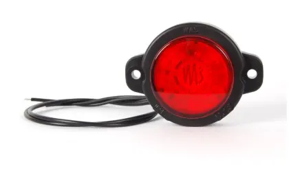 Lampa obrysowa tylna okrągła mała W24W LED 12/24V czerwona wodoodporna z przewodem 42946