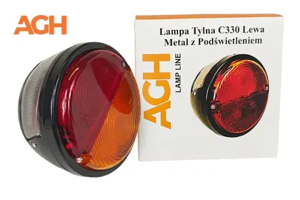 LAMPA TYLNA METALOWA DO URSUS C-330 Z PODŚWIETLENIEM TABLICY W16L, 37134