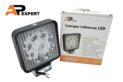 HALOGEN KWADRATOWY LED LAMPA ROBOCZA 27W FLOOD/ ŚWIATŁO ROZPROSZONE