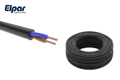 Przewód elektryczny OMY 2X1,5 300/300V czarny ELPAR OMY2X1,5CR1M
