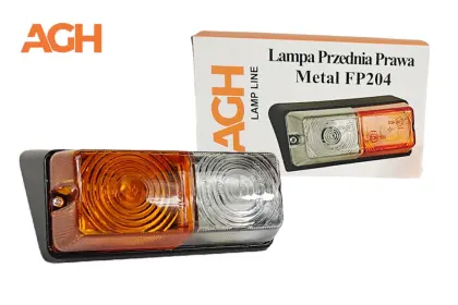 LAMPA BOCZNA PRAWA FP204 METALOWA Z ŻARÓWKĄ 20022