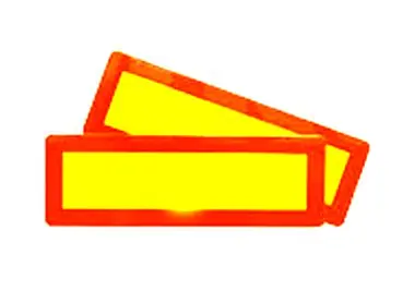 Tablica odblaskowa prostokątna 100x300mm prawa 2szt komplet Polska UV odporna 20982