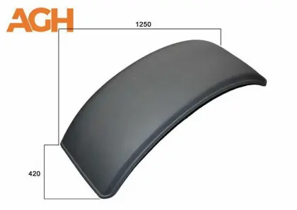 BŁOTNIK PRZEDNI PLASTIKOWY AGH 1250X420 405/70-R20, 380/70-R24 14.9-28, 380/70-R28