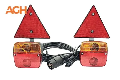 ZESTAW ŚWIATEŁ LAMP PRZYCZEPY NA MAGNES - 7mb - Długość przewodów
