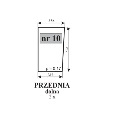 Szyba przednia dolna do Zetor 7011 11783