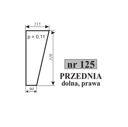 Szyba przednia dolna prawa do C-360 11811