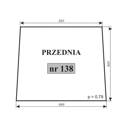 Szyba przednia C-355 kabina czeska 11826