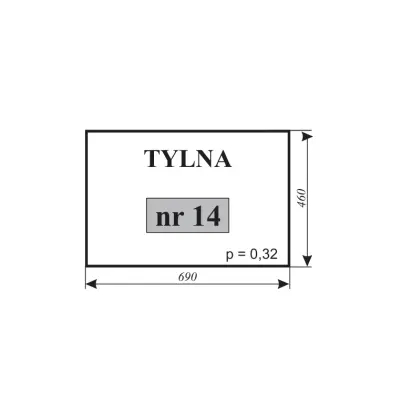 Szyba tylna podnoszona do Zetor 7011 11828