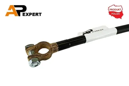 Przewód elektryczny minusowy 40cm klema/oczko M10 25mm2 KLEMA/OCZKO M10 40