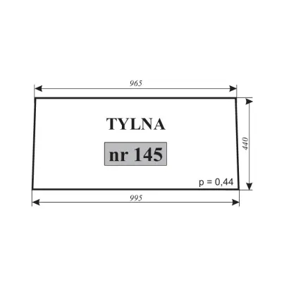 Szyba tylna do C-360 11832