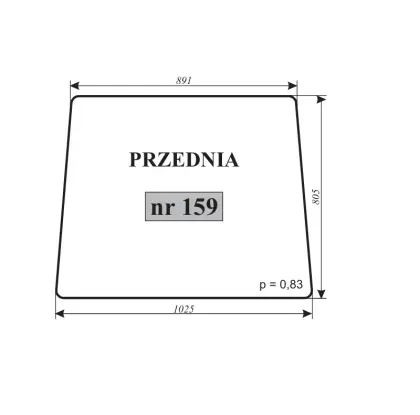 Szyba przednia do T-25 11845