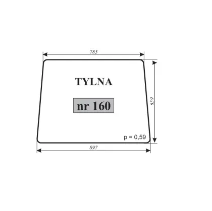 Szyba tylna do T-25 11847