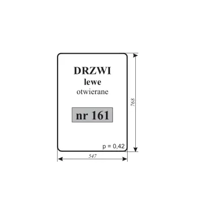 Szyba drzwi lewe otwierane do T-25 11848