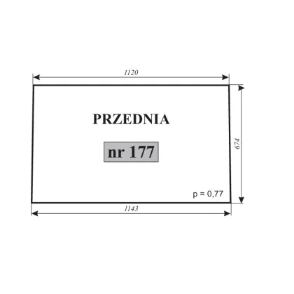 Szyba przednia kabina Koźmin 11863