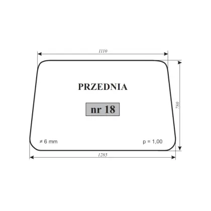 Szyba przednia Ostrówek KL-0102 11869