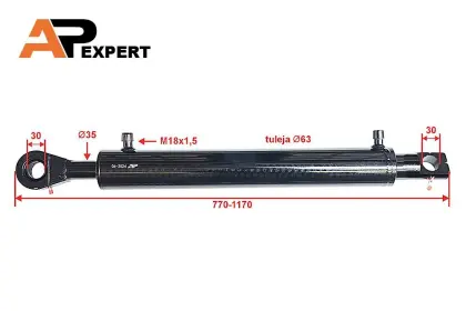 Siłownik hydrauliczny 63/35/400 AP 63/35/400-AP