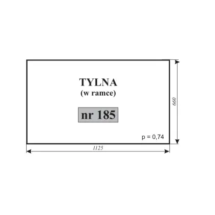 Szyba tylna do Massey Ferguson MF-255 11876