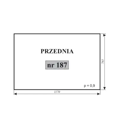 Szyba przednia do Massey Ferguson MF-255 11878