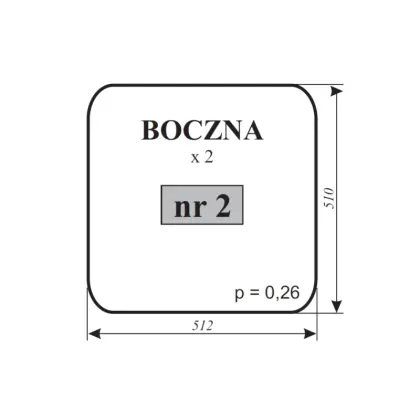 Szyba boczna do Ursus C-360 kabina Kunów 11889