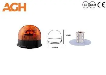 KOGUT LED LAMPA OSTRZEGAWCZA BŁYSKOWA 12-24V MAGNES PRZYSSAWKA LUB ŚRUBKI ZAMIENNIK AGH808HF