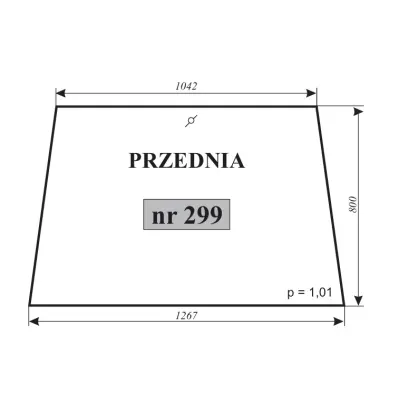 Szyba przednia do Ursus C-330 kabina 11960