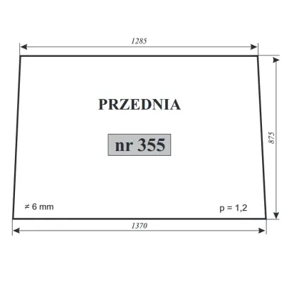 Szyba przednia do Zetor 7211 12010