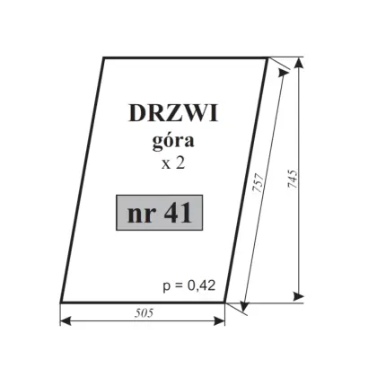 Szyba drzwi góra kabina Lubsko 12046