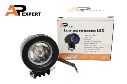 Halogen okrągły LED mini 10W blue / światło skupiające AGH04-10W-SPOT