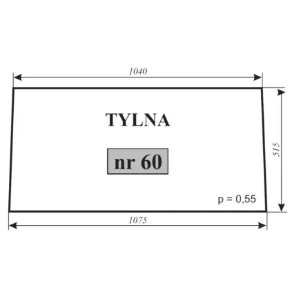 Szyba tylna C-360 kabina czeska 12137