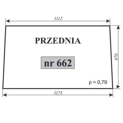 Szyba przednia do C-360 kabina 12153