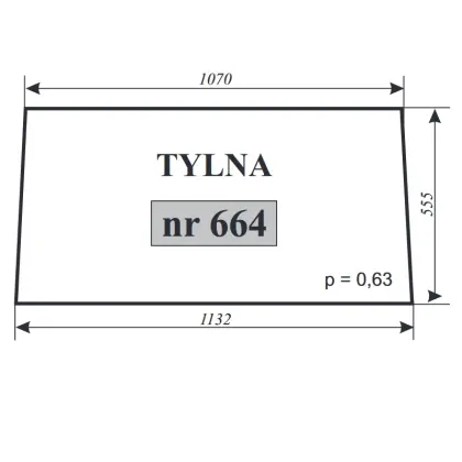 Szyba tylna do C-360 Szczytno 12154