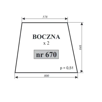 Szyba boczna do C-360 12157