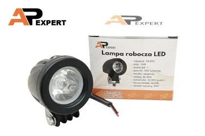 HALOGEN OKRĄGŁY LED MINI / LAMPA ROBOCZA 10W SPOT / ŚWIATŁO SKUPIAJĄCE