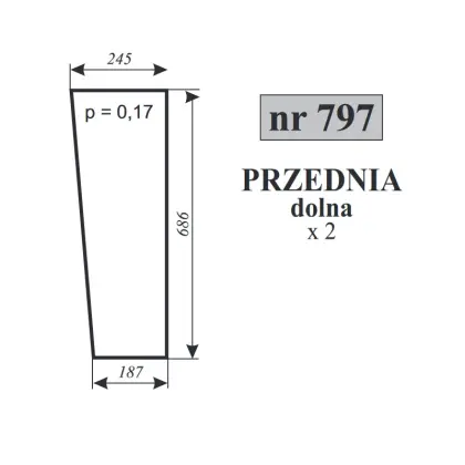 Szyba przednia dolna do C-360 12223