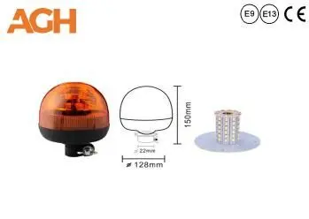 KOGUT LED LAMPA OSTRZEGAWCZA BŁYSKOWA 12-24V UCHWYT SZTYWNY ZAMIENNIK AGH808CF
