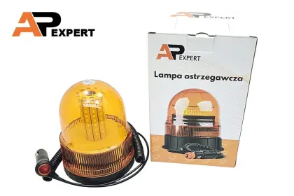 KOGUT LED LAMPA OSTRZEGAWCZA BŁYSKOWA 12-24V UCHWYT MAGNES