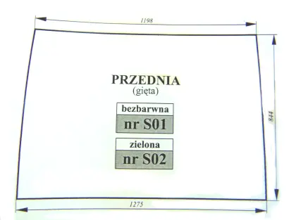 Szyba przednia Zetor Proxima Fortera bezbarwna 53369006 26388