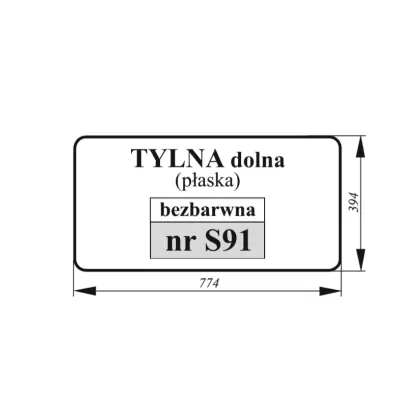Szyba tylna dolna do John Deere RT6005002917 27464