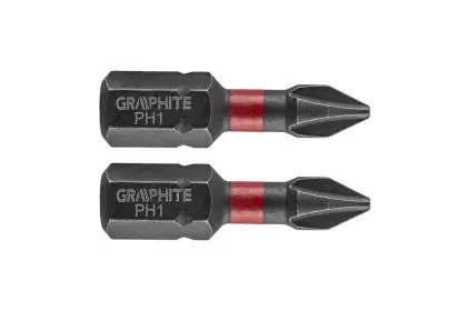 Bity udarowe PH1 25mm 2szt 56-500 GRAPHITE 56H500