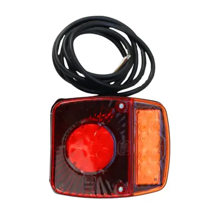 Lampa zespolona tylna przyczepki W18 bez oświetlenia tablicy rejestracyjnej LED 12/24V lewa - prawa uniwersalna wodoodporna z przewodem 15458